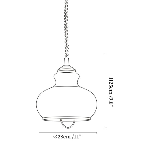 Gradient Glass Coil Pendant Light