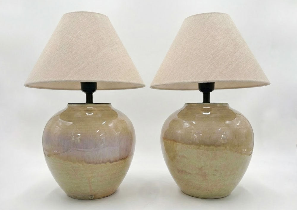 Gradient Hued Ceramic Jar Table Lamp