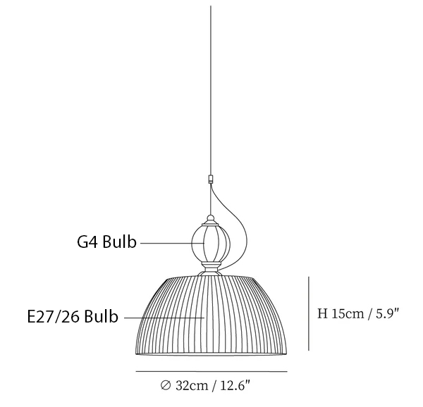 Glass Bowl Pendant Lamp