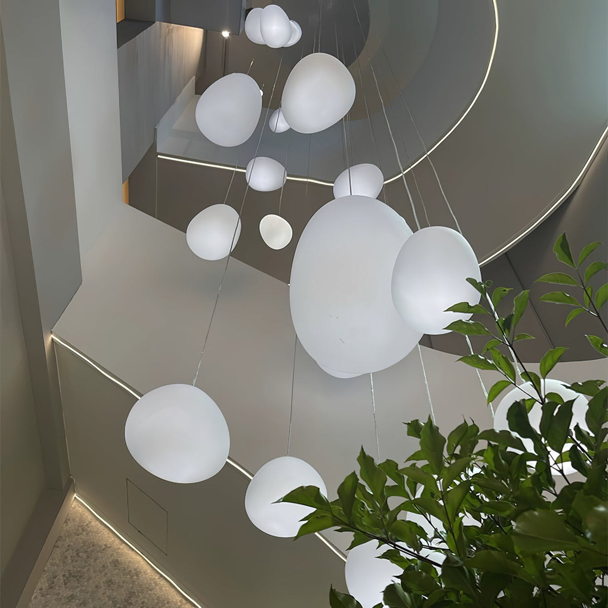 Gregg Stone Shape Glass Pendant Light