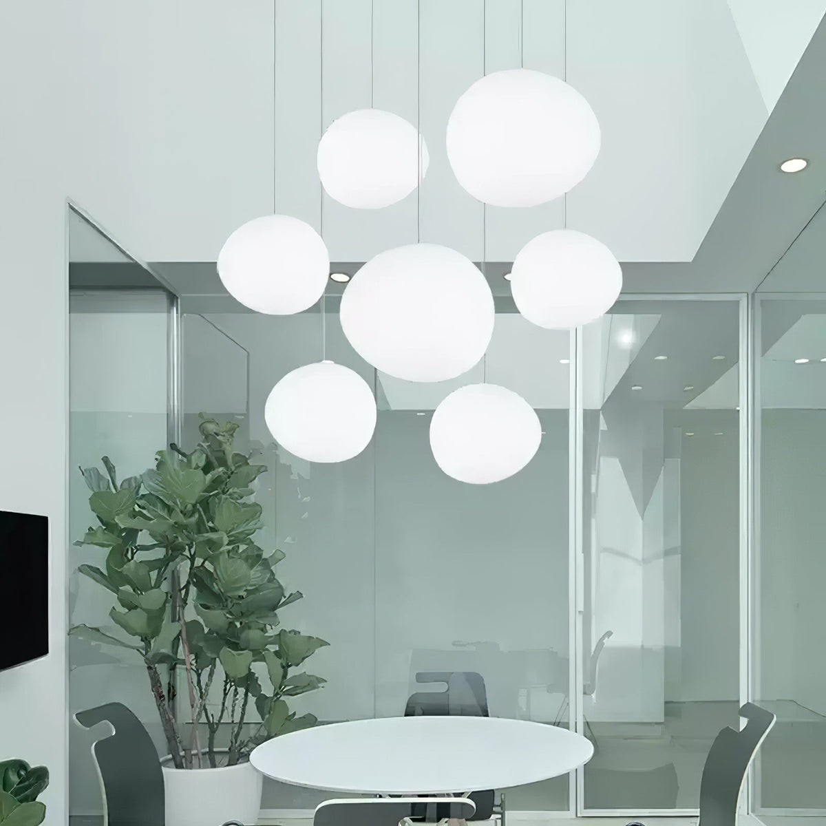 Gregg Stone Shape Glass Pendant Light