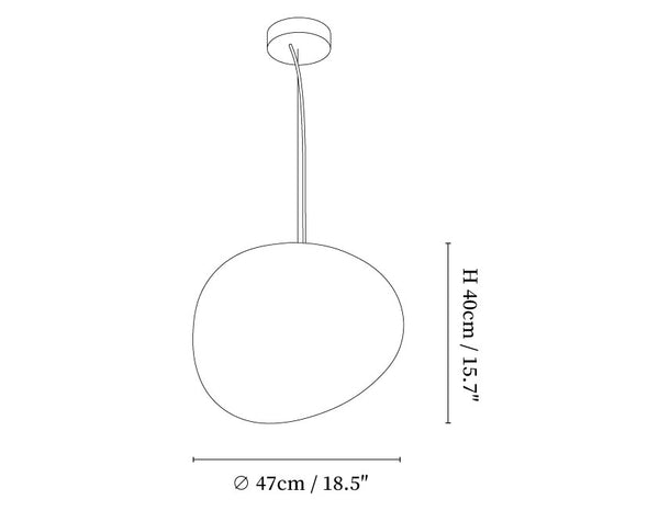 Gregg Stone Shape Glass Pendant Light