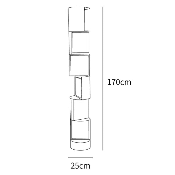 Half Cylindrical Rotating Floor Lamp