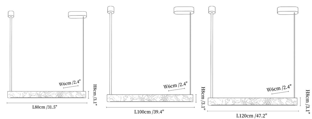 Halia Alabaster Linear Pendant Lamp