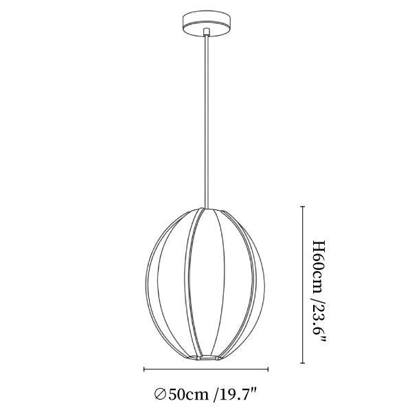 Halo Fabric Globe Pendant Light