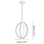 Halo Fabric Globe Pendant Light