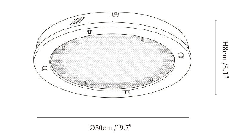 Halo Grid Ceiling Light