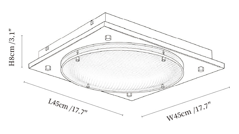 Halo Grid Ceiling Light
