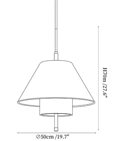 Tiered Empire Fabric Pendant