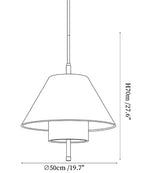Tiered Empire Fabric Pendant
