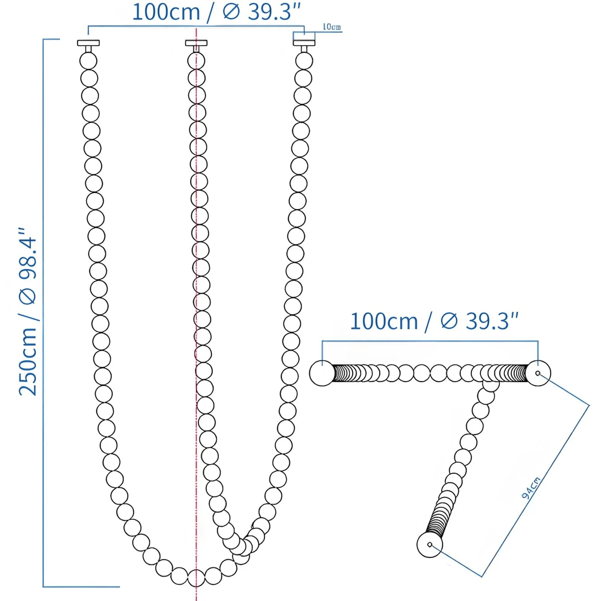 Halti Necklace Acrylic Chandelier