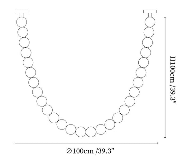 Halti Necklace Acrylic Chandelier