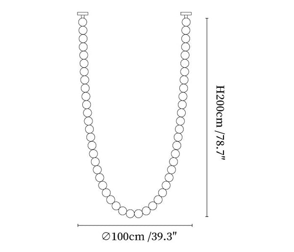Halti Necklace Acrylic Chandelier