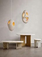 Hand - Built White Pendant Lamp