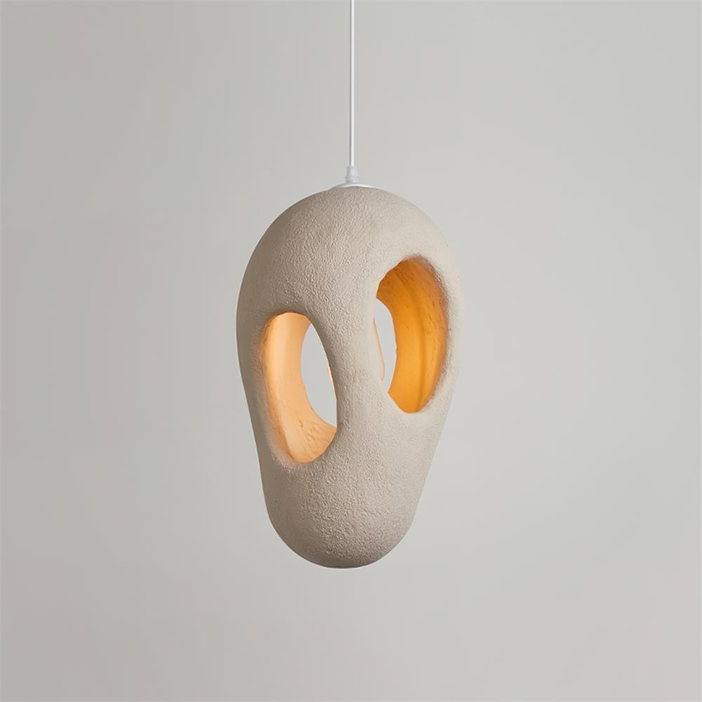 Hand - Built White Pendant Lamp