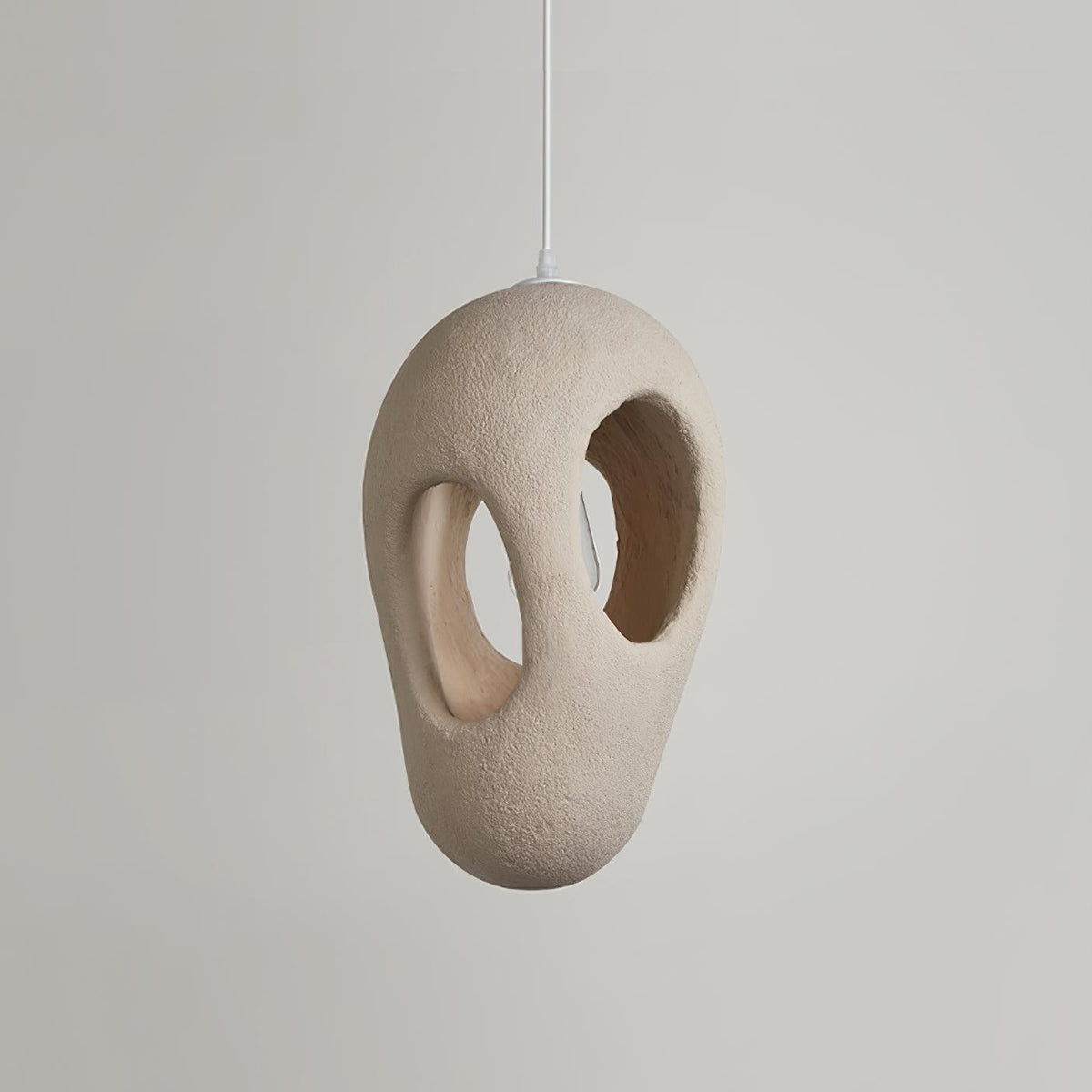 Hand - Built White Pendant Lamp