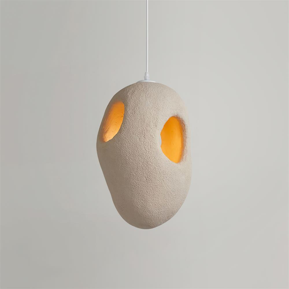 Hand - Built White Pendant Lamp