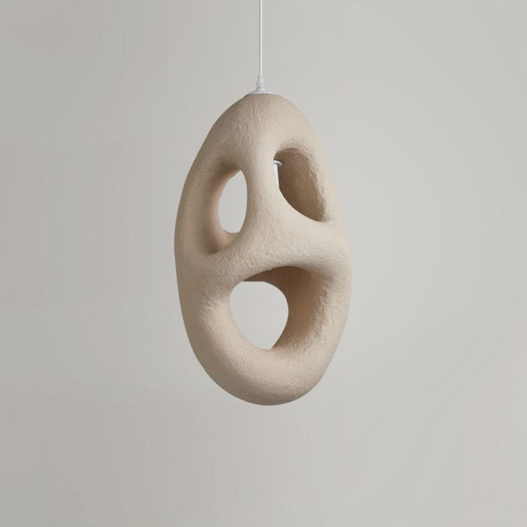 Hand - Built White Pendant Lamp