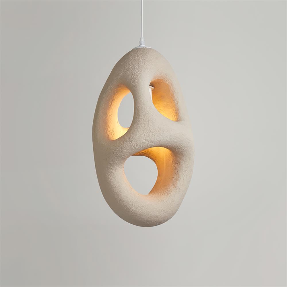 Hand - Built White Pendant Lamp
