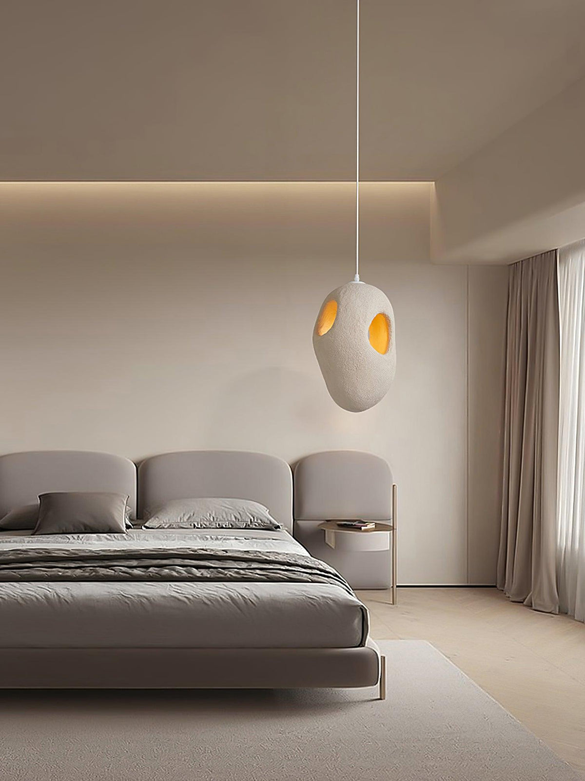 Hand - Built White Pendant Lamp