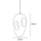Hand-Built White Pendant Lamp