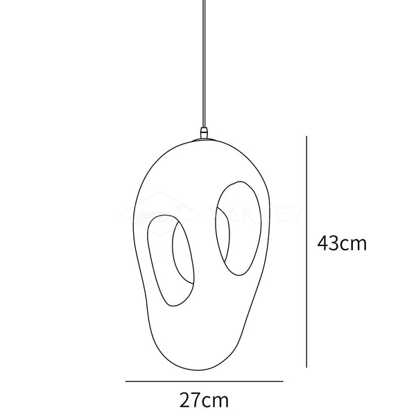 Hand-Built White Pendant Lamp