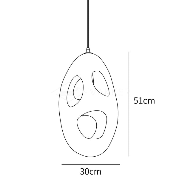 Hand-Built White Pendant Lamp