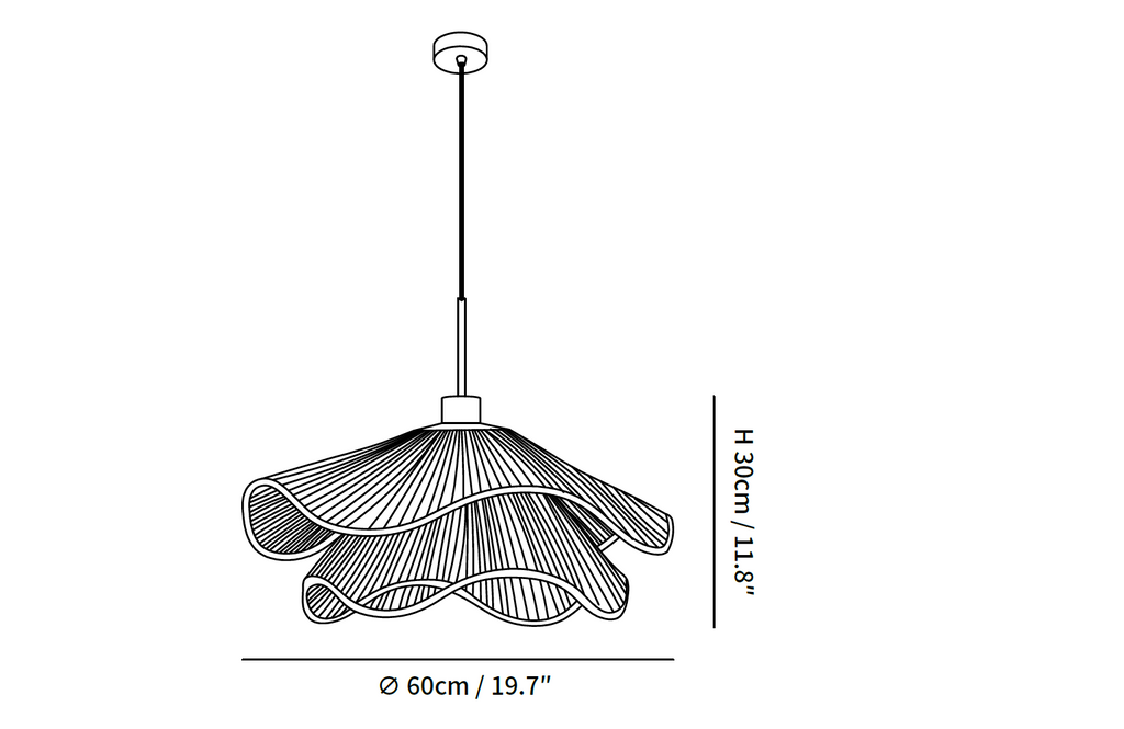 Handmade Straw Hat Pendant Lamp