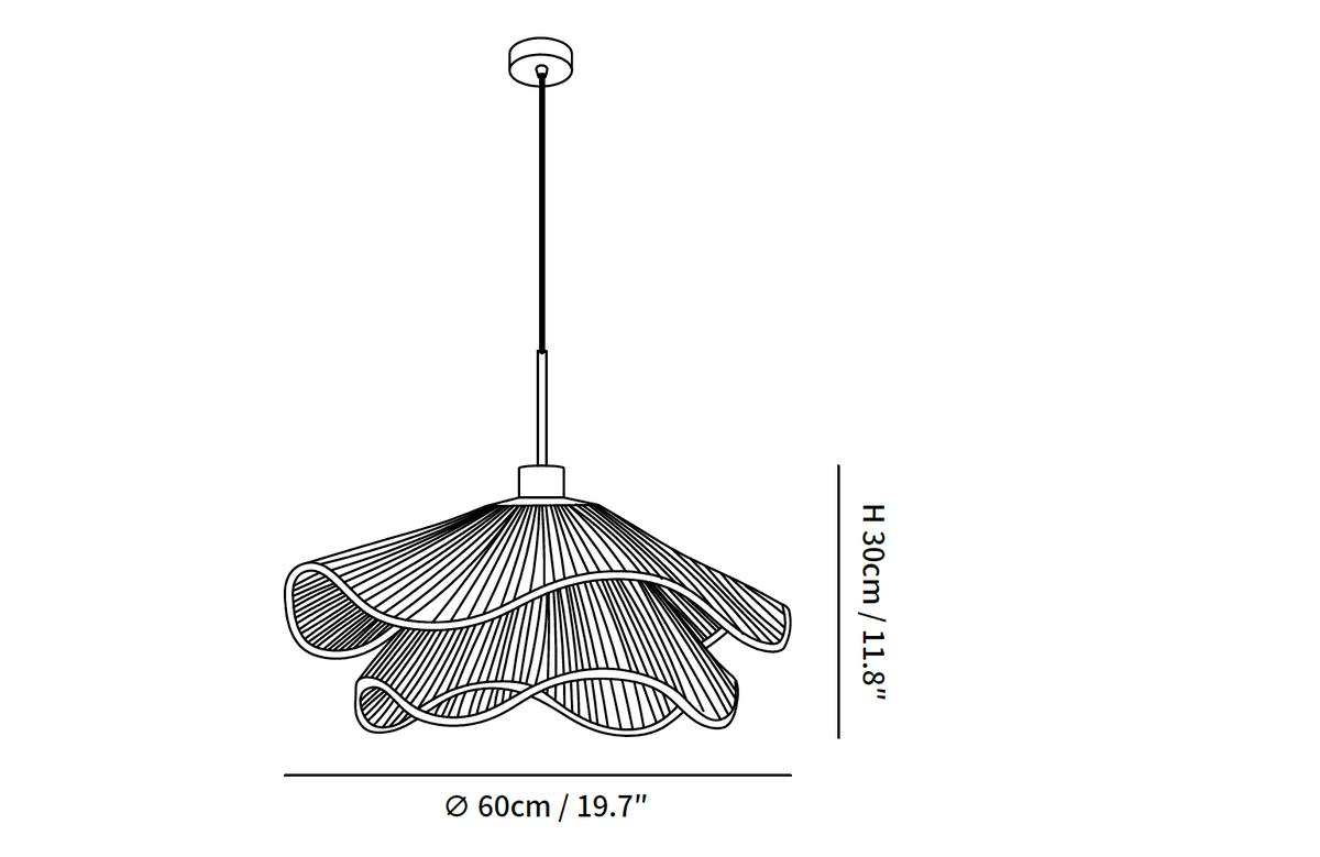 Handmade Straw Hat Pendant Lamp