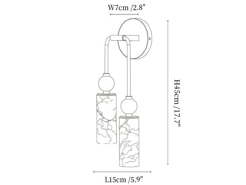 Harlin Alabaster Plug-in Wall Lamp