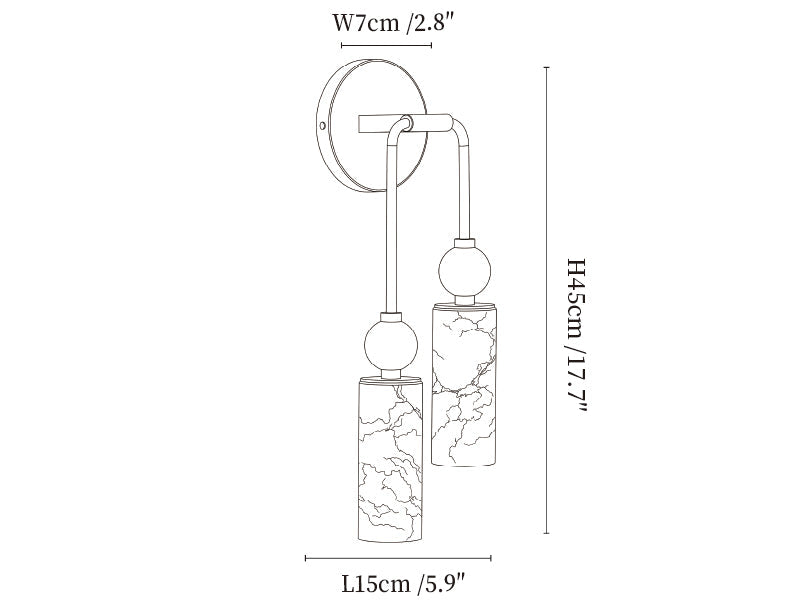 Harlin Alabaster Plug-in Wall Lamp