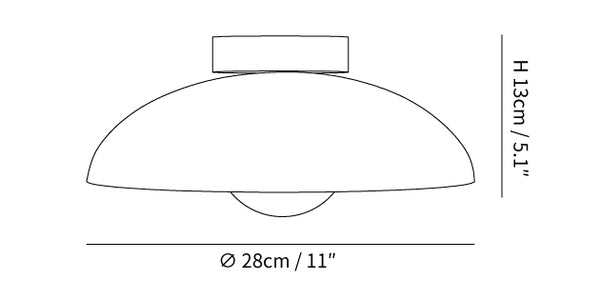 Harper Glass Dome Ceiling Lamp