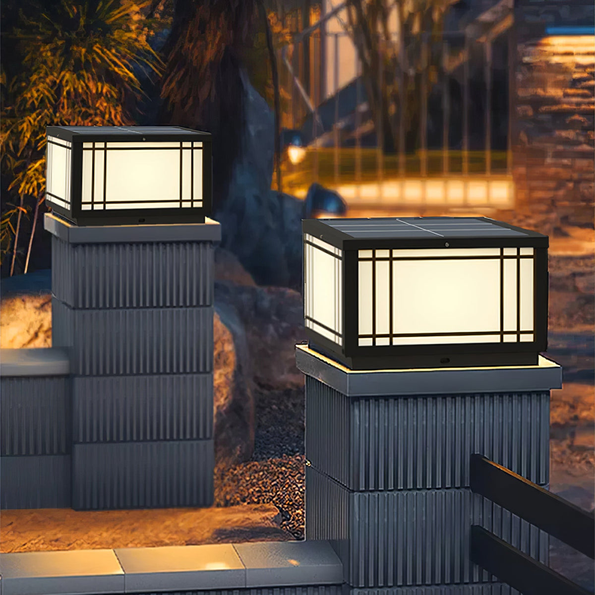 Harrison Solar Cube Outdoor Lamp