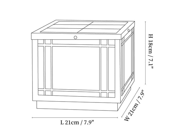 Harrison Solar Cube Outdoor Lamp