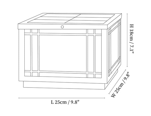 Harrison Solar Cube Outdoor Lamp