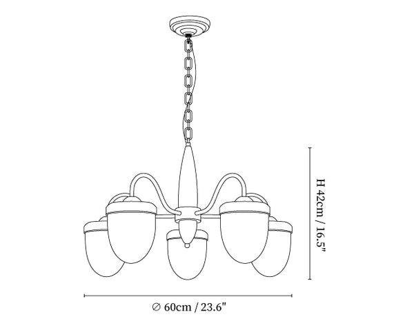 Hazelnut Branch Chandelier