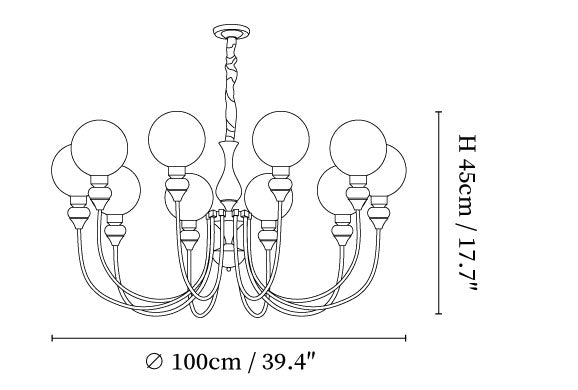 Helena Curve Chandelier