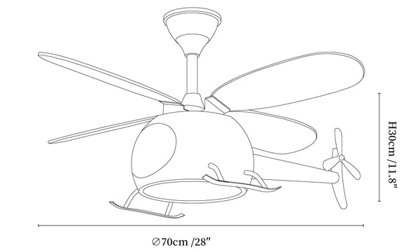 Heli Breeze Kids Ceiling Fan Light