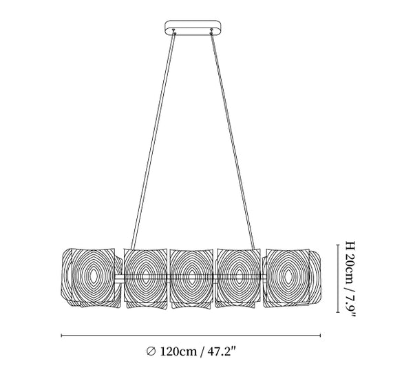 Helios Rectangle Pendant Lamp