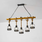 Hemp Rope Industrial Grenade Chandelier