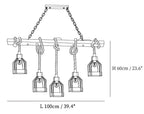 Hemp Rope Industrial Grenade Chandelier