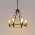 Hemp Rope Industrial Large Circle Chandelier
