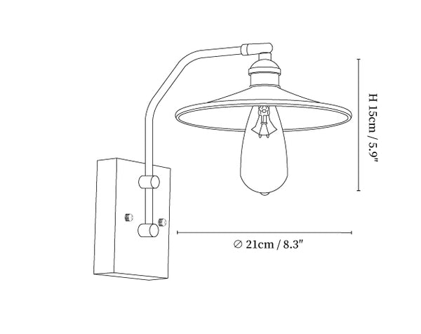 Heritage Walnut Wall Lamp