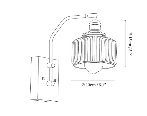 Heritage Walnut Wall Lamp