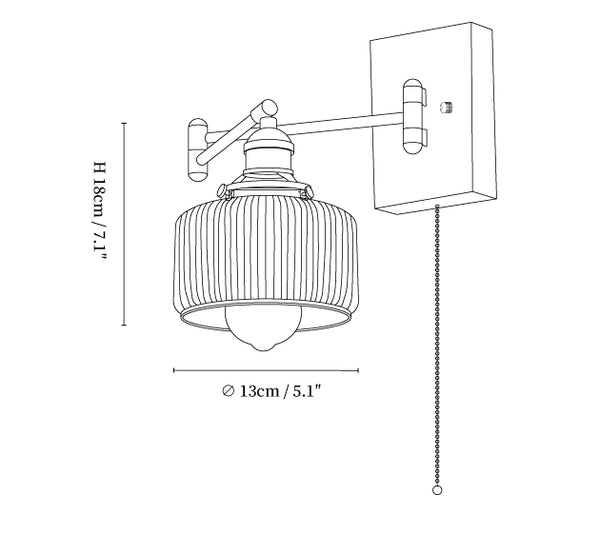 Heritage Walnut Wall Lamp
