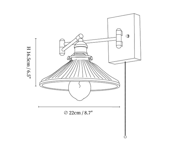 Heritage Walnut Wall Lamp