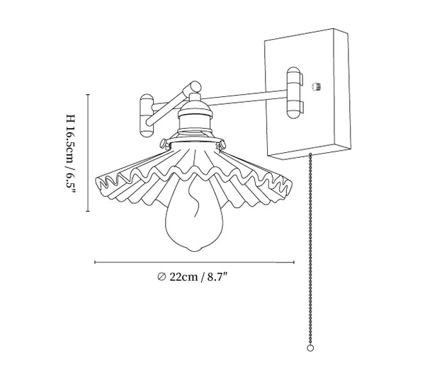 Heritage Walnut Wall Lamp