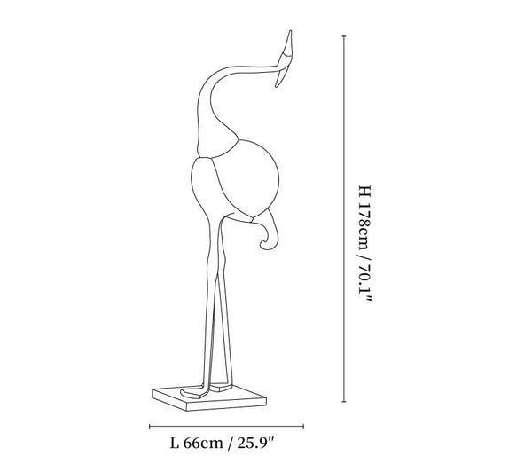 Heron Sculpture Floor Lamp