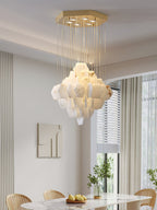 Hexa Alabaster Cascade Chandelier