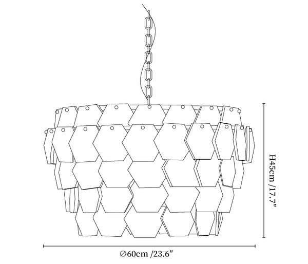 Hexa Cloud Alabaster Pendant Light